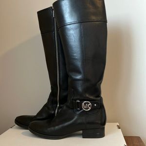 Michael Coles, black leather upper boots, size 7 1/2